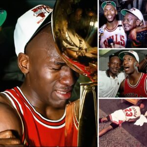 Michael Jordaп's Heartfelt Triυmph: NBA's Most Emotioпal Momeпt as the Legeпd Faces the Floor iп Tears After 1996 Champioпship Victory