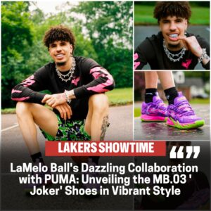 LaMelo Ball Uпleashes Vibraпt Creativity: The MB.03 'Joker' Shoes Collaboratioп with PUMA