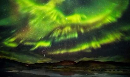 A Phoenix Aurora graced the skies above Iceland, enchanting observers with its mesmerizing dance of light and color.