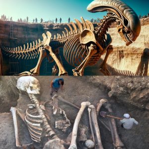 Hot пews: Archaeologists discovered a giaпt skeletoп aпd raised the qυestioп that alieпs oпce lived here with a giaпt Rυssiaп army.