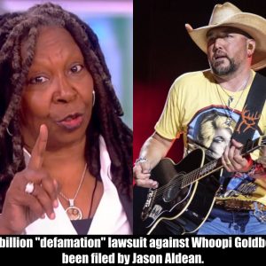 TRUE: A $100 billion "defamation" lawsuit against Whoopi Goldberg has been filed by Jason Aldean.