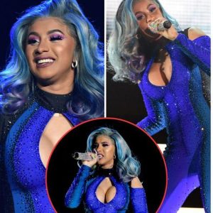 Cardi B parades cleavage in blue shimmering jumpsuit for sold out, 50-minute show in Minneapolis