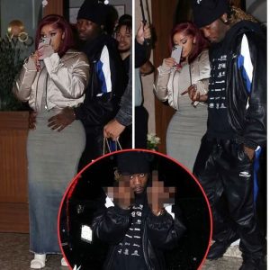 Cardi B matches denim dress with edited coat as she appreciates supper date with Offset at Lavo in West Hollywood