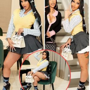 Cardi B Showcases Unique Hermes Birkin Faubourg Bag in Photoshoot with Sister Hennessy Carolina